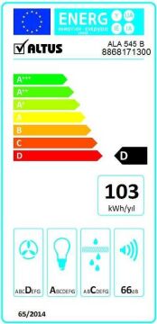 Altus ALA-545 B Cam Yüzeyli Eğik Davlumbaz