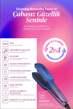 Grundig HS 8331 Botanica Pro 2in1 Saç Düzleştirici