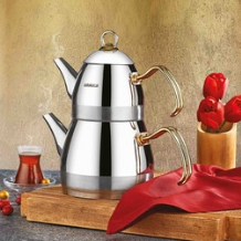 Kahramanlar Roma Gold Orta Boy Çaydanlık Takımı