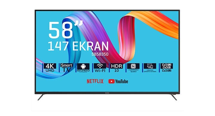 SABA SB58F350 58'' ULT HD 4K Android Smart Led Tv