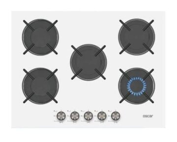 OSCAR 3816 5g 70cm Wok Ank. Beyaz Cam Ocak Emaye Izgara (Doğalgazlı)