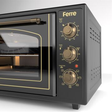 FERRE 45-710-ML SİYAH RUSTİK MİNİ FIRIN (0+7)