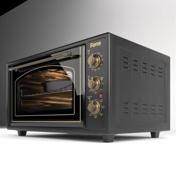 FERRE 45-710-ML SİYAH RUSTİK MİNİ FIRIN (0+7)