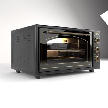 FERRE 45-710-ML SİYAH RUSTİK MİNİ FIRIN (0+7)