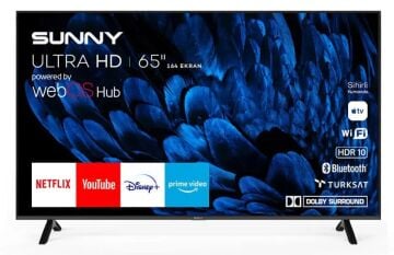 SUNNY SN65FMN252-0276 Frameless 4K Ultra HD 65'' 165 Ekran Uydu Alıcılı webOS Smart LED TV