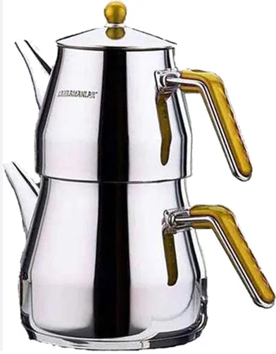 Kahramanlar 1025 Prizma Orta Boy Çaydanlık-gold